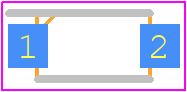 SMF4L7.0A - Bourns PCB footprint - Small Outline Diode Flat Lead - Small Outline Diode Flat Lead - SMF(SOD-123FL)+