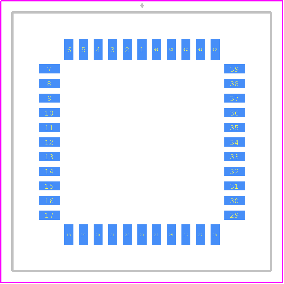 PLCC44TGNSMTP - Adam Tech PCB footprint - Other - Other - PLCC44P_22.45x22.45