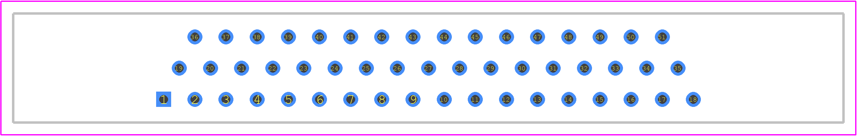 MDM-51PBS - ITT CANNON PCB footprint - Other - Other - MDM-51PBS-2