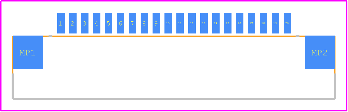 FFC3B07-20-T - GCT (GLOBAL CONNECTOR TECHNOLOGY) PCB footprint - Other - Other - FFC3B07-20-T-1