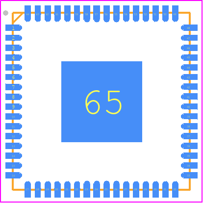 STSPIN32G4 - STMicroelectronics PCB footprint - Quad Flat No-Lead - Quad Flat No-Lead - STSPIN32G4