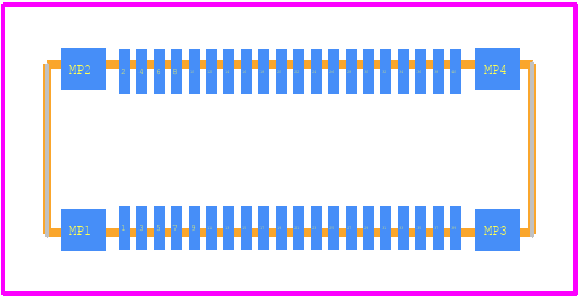 500913-0402 - Molex PCB footprint - Other - Other - 500913-0402-1