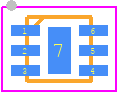 NOA1213CUTAG - onsemi PCB footprint - Small Outline No-lead - Small Outline No-lead - NOA1213CUTAG