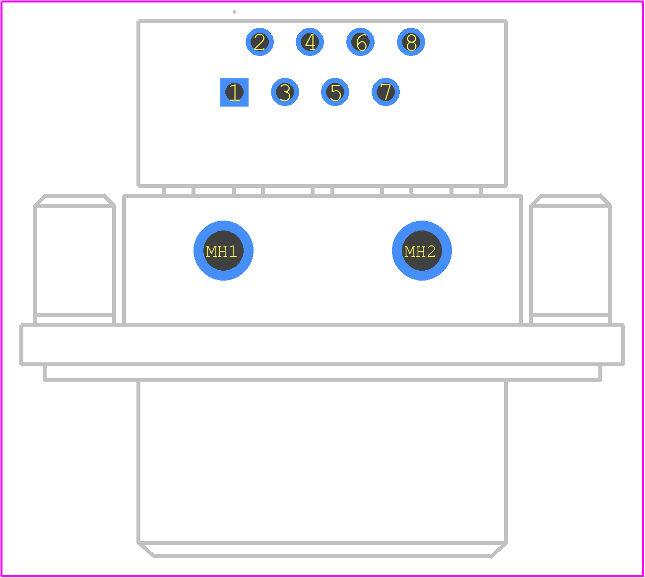 MRJ5380P1 - Amphenol PCB footprint - Other - Other - MRJ5380P1-3
