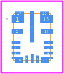 LM61495QRPHRQ1 - Texas Instruments PCB footprint - Other - Other - RPH0016A_H=1.00mm