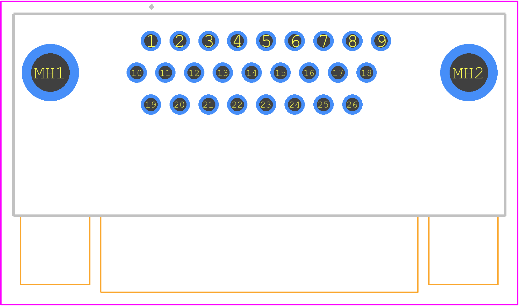 KF66X-A26P-NJ - Kycon PCB footprint - Other - Other - KF66X-A26P-NJ-2
