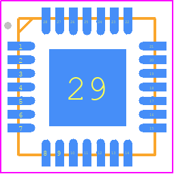 MAX20457ATIG/VY+ - Analog Devices PCB footprint - Quad Flat No-Lead - Quad Flat No-Lead - T2855Y+5C