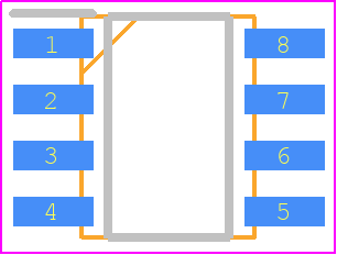 RSS070P05FRATB - ROHM Semiconductor PCB footprint - Small Outline Packages - Small Outline Packages - 8 lead sop