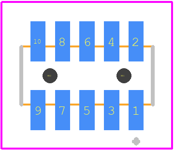 AF2D-S-127-10-G-H4 - Antelec PCB footprint - Other - Other - AF2D-S-127-10-G-H4-3
