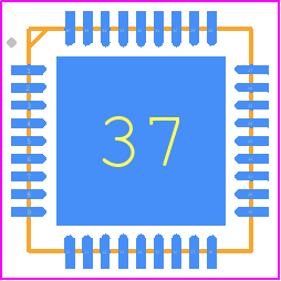 dsPIC33CK256MP203T-I/M5 - Microchip PCB footprint - Quad Flat No-Lead - Quad Flat No-Lead - dsPIC33CK256MP203T-I/M5
