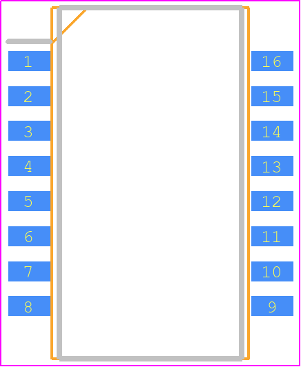 TG110-S050N1RL - Halo Electronics PCB footprint - Small Outline Packages - Small Outline Packages - 16-Lead SMT