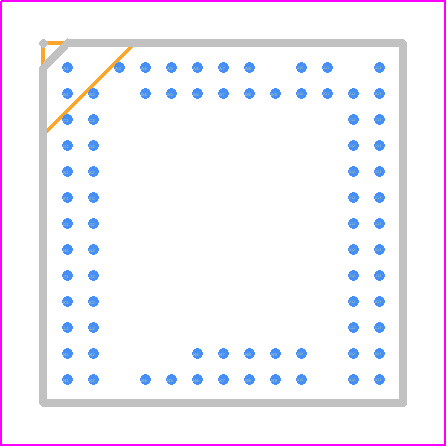 HV2802LB-G - Microchip PCB footprint - BGA - BGA - 78-Ball LFGA