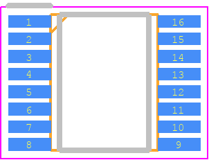 2162Q16-UR - THAT CORPORATION PCB footprint - Small Outline Packages - Small Outline Packages - QSOP-16