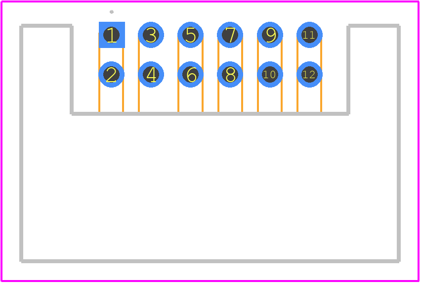 DF51A-12DP-2DS(20) - Hirose PCB footprint - Other - Other - DF51A-12DP-2DS(20)-2