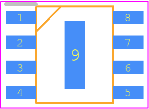 2ED24427N01FXUMA1 - Infineon PCB footprint - Small Outline Packages - Small Outline Packages - 8 - Lead Power Pad DSO