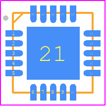 ADG1439BCPZ-REEL7 - Analog Devices PCB footprint - Quad Flat No-Lead - Quad Flat No-Lead - CP-20-10 (LFCSP)