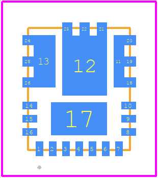 TDA38827AUMA1 - Infineon PCB footprint - Other - Other - PG-IQFN-22-2