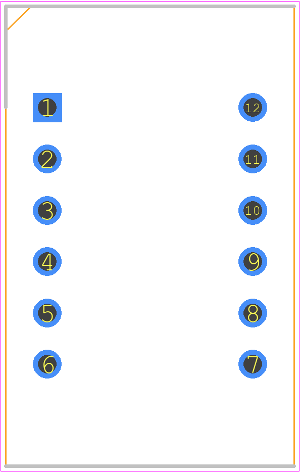 XDUR09A3 - SunLED PCB footprint - Dual-In-Line Sockets - Dual-In-Line Sockets - XDUR09A3