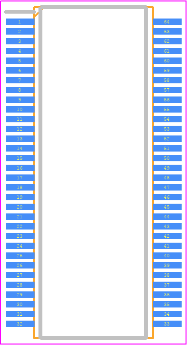 74SSTVN16859CPAG8 - Renesas Electronics PCB footprint - Small Outline Packages - Small Outline Packages - PAG64_H=1.20