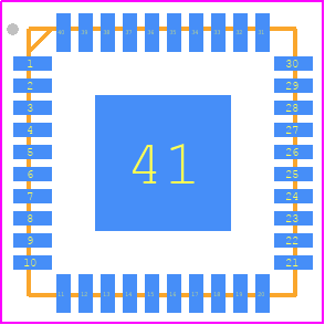 95VLP857AKLF - Renesas Electronics PCB footprint - Quad Flat No-Lead - Quad Flat No-Lead - NLG 40