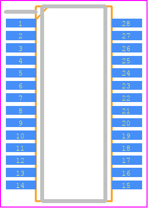 525R-03ILFT - Renesas Electronics PCB footprint - Small Outline Packages - Small Outline Packages - 28 pin SSOP