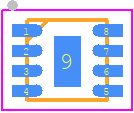 5P50903NBGI - Renesas Electronics PCB footprint - Small Outline No-lead - Small Outline No-lead - (8-pin DFN 2x2mm, 0.5mm pitch)_