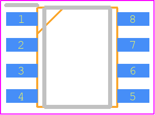 MK2712SLF - Renesas Electronics PCB footprint - Small Outline Packages - Small Outline Packages - 8 pin SOIC_111111111