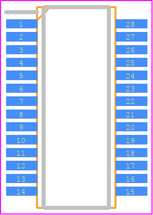 MK2771-15RLF - Renesas Electronics PCB footprint - Small Outline Packages - Small Outline Packages - 28-pin SSOP-