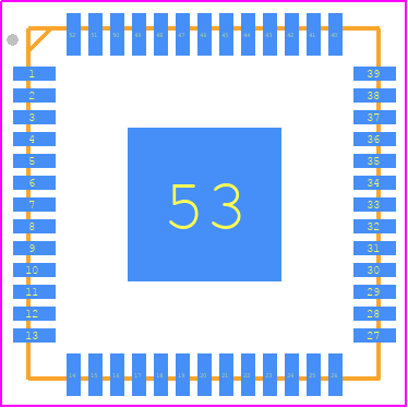 5T9316NLGI - Renesas Electronics PCB footprint - Quad Flat No-Lead - Quad Flat No-Lead - 5T9316NLGI