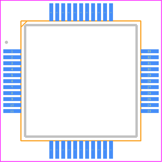 5V995PFGI - Renesas Electronics PCB footprint - Quad Flat Packages - Quad Flat Packages - 5V995PFGI