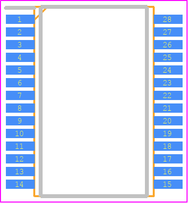 841602AGILFT - Renesas Electronics PCB footprint - Small Outline Packages - Small Outline Packages - DQG28
