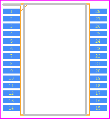 841604AGILFT - Renesas Electronics PCB footprint - Small Outline Packages - Small Outline Packages - - G SUFFIX FOR 28 LEAD TSSOP