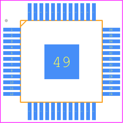 843S06BYLF - Renesas Electronics PCB footprint - Quad Flat Packages - Quad Flat Packages - ESG48