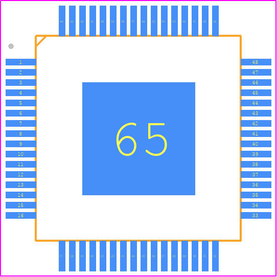 853S024AYLFT - Renesas Electronics PCB footprint - Quad Flat Packages - Quad Flat Packages - 64 lead tqfp