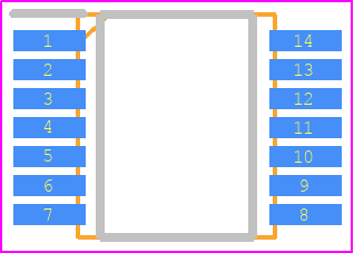 INA303A1IPW - Texas Instruments PCB footprint - Small Outline Packages - Small Outline Packages - R-PDSO-G14_1