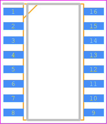 72401L35SO - Renesas Electronics PCB footprint - Small Outline Packages - Small Outline Packages - PS16-4