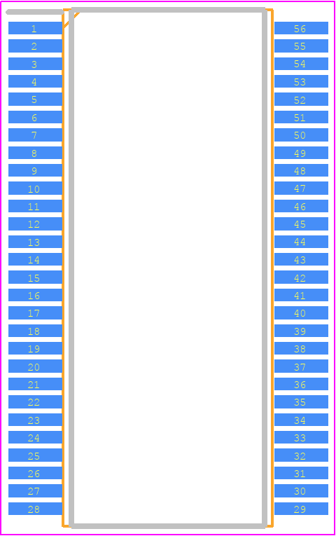 74LVCH16601APVG - Renesas Electronics PCB footprint - Small Outline Packages - Small Outline Packages - PVG56