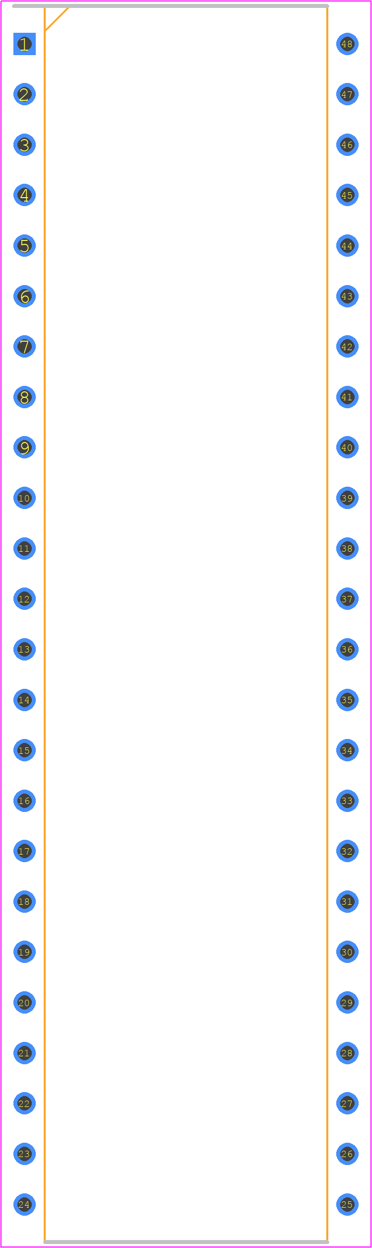 7134LA20P - Renesas Electronics PCB footprint - Dual-In-Line Packages - Dual-In-Line Packages - 48DIP-ren1