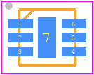 LTC4311IDC#TRMPBF - Analog Devices PCB footprint - Small Outline No-lead - Small Outline No-lead - DC Package 6-Lead Plastic DFN (2mm × 2mm)-ren1