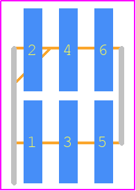 M50-3600342 - Harwin PCB footprint - Header, Unshrouded - Straight SMD Pin - Header, Unshrouded - Straight SMD Pin - M50-3600342