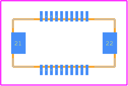 DF17B(3.0)-20DS-0.5V(57) - Hirose PCB footprint - Other - Other - DF17B(3.0)-20DS-0.5V(57)