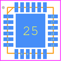 HMC394LP4ETR - Analog Devices PCB footprint - Quad Flat No-Lead - Quad Flat No-Lead - H394-24