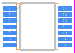 TSV324AIYPT - STMicroelectronics PCB footprint - Small Outline Packages - Small Outline Packages - TSSOP 14