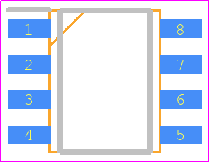 HAT2016R-EL-E - Renesas Electronics PCB footprint - Small Outline Packages - Small Outline Packages - PRSP0008DD-D