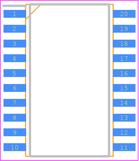 HD74LS244RPEL-Q - Renesas Electronics PCB footprint - Small Outline Packages - Small Outline Packages - HD74LS244RPEL-Q