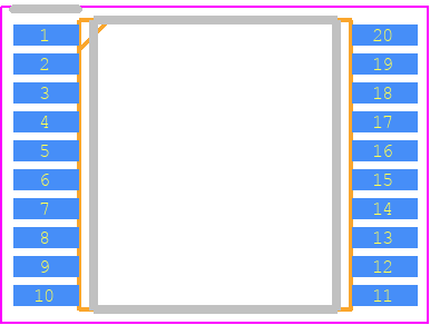 R5F10A6ALSP#W5 - Renesas Electronics PCB footprint - Small Outline Packages - Small Outline Packages - 20-PIN PLASTIC SSOP (7.62 mm (300))-1