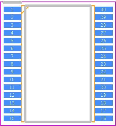 R5F10PAEYSP#W5 - Renesas Electronics PCB footprint - Small Outline Packages - Small Outline Packages - PLSP0030JB-A