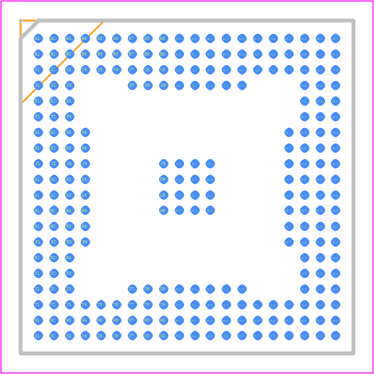 R7F701201EABG - Renesas Electronics PCB footprint - BGA - BGA - R7F701275EABG-C#AC6