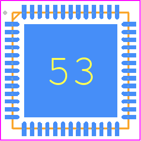 ISL68236IRAZ-T - Renesas Electronics PCB footprint - Quad Flat No-Lead - Quad Flat No-Lead - L52.6X6A-2