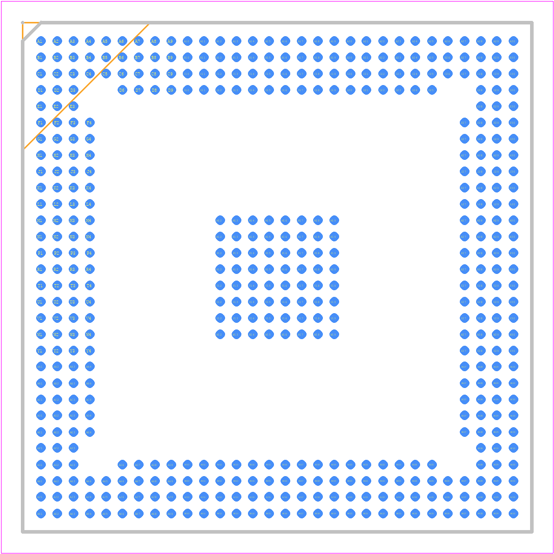 R7F702012AEABG - Renesas Electronics PCB footprint - BGA - BGA - PRBG0468GE-A